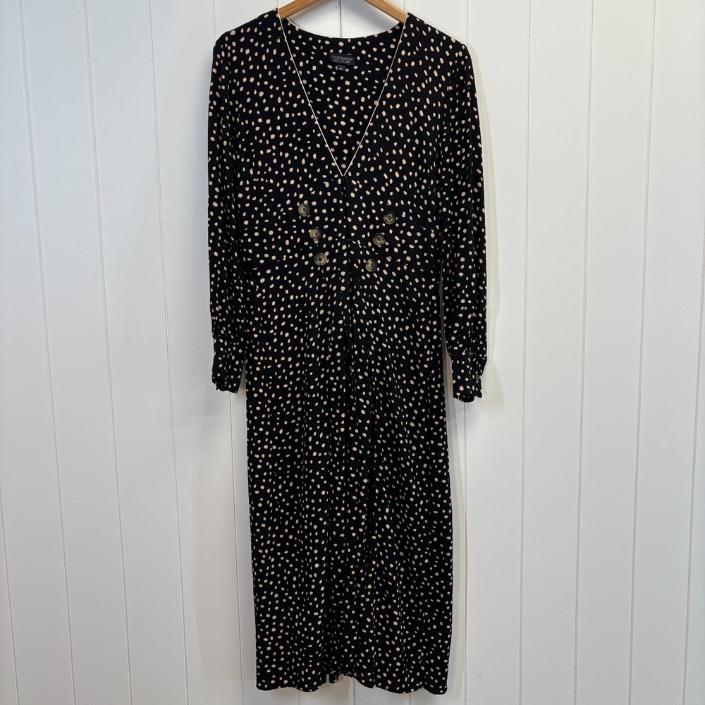 Top Shop Womens Deep V Whimsigoth Witchy Maxi Dress Size 10 Vamp Night Out Sexy